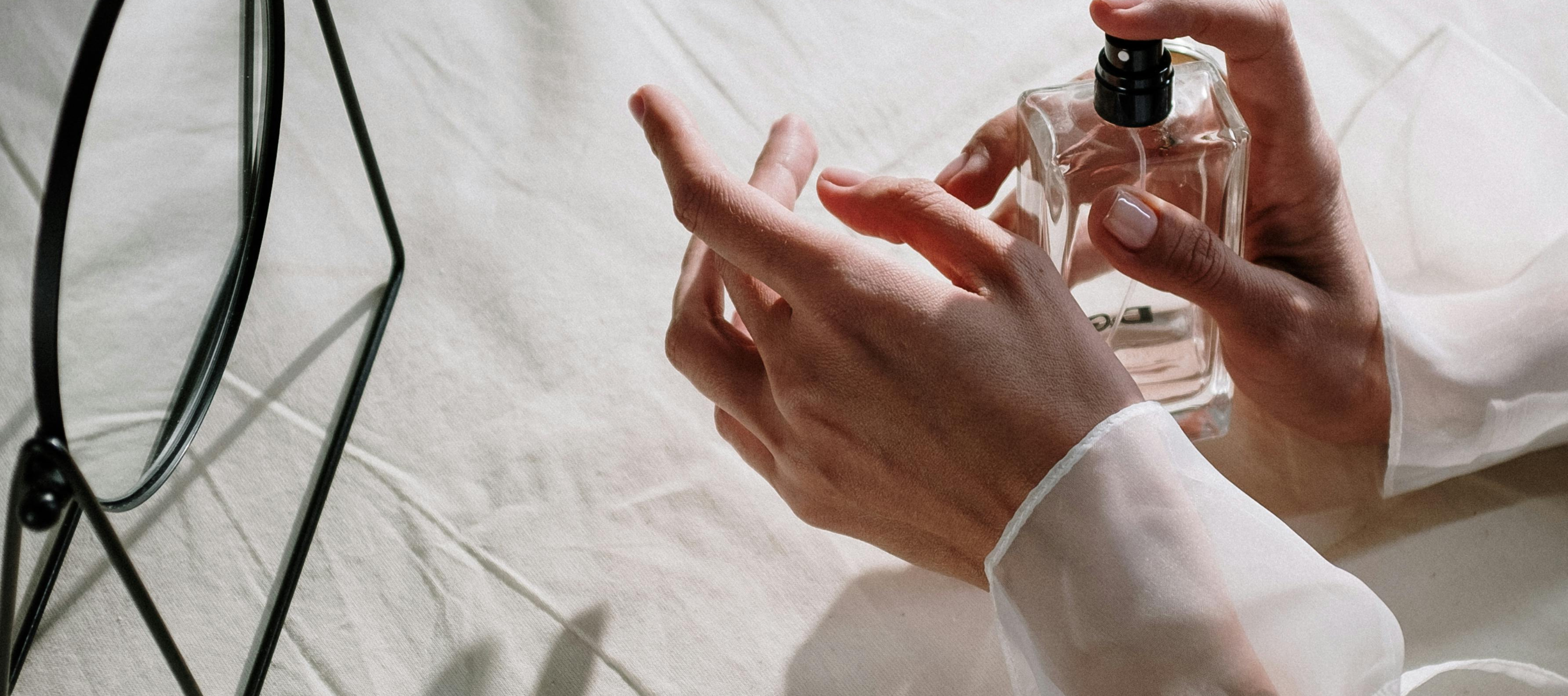 Woman trying out a parfum