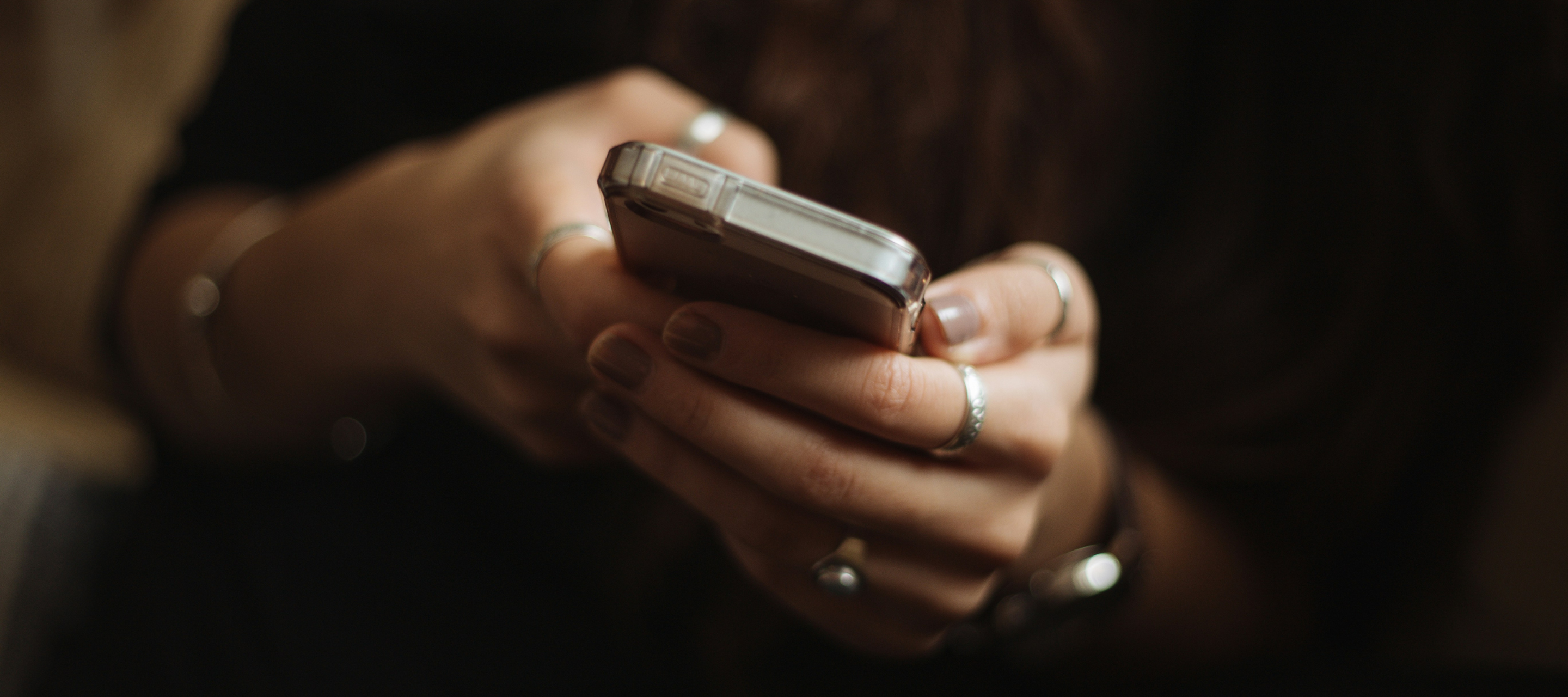 woman holding a smartphone